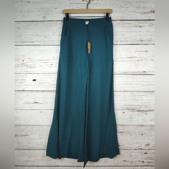 uniq Pants - UNIQ Sheer Wide Leg Dress Pants